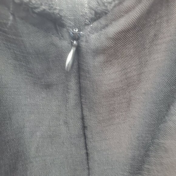 NWT -Medium Doe & Rae Linen Blend Black with Unfinished Edge Jumpsuit - Picture 6 of 11